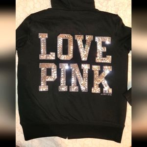 PINK Victoria Secret faux fur lined hoodie
